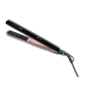 Преса Beurer HS 80 Hair straightener,triple ionic function, Magic LED display-only during operation, titanium coating, 120-200 °,memory function,safety switch-off, plate locking system,heat-resistant storage bag