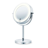Козметично огледало Beurer BS 55 Illuminated mirror, touch sensor, 18 LED light, 7 x zoom, 2 swivering mirrors, 13 cm