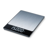 Везна Beurer KS 34 XL kitchen scale; Stainless steel weighing surface; Magic LED; 15 kg / 1 g