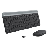 Комплект Logitech Slim Wireless Keyboard and Mouse Combo MK470 - GRAPHITE