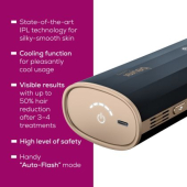 Фотоепилатор Beurer IPL 7800 Cool Pro IPL hair removal device; State-of-the-art IPL light technology; 3.8 cmІ light area; UV filter; built-in skin contact sensor; 