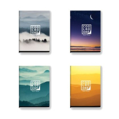 Тетрадка Black&White Classic Mix Шити и лепени твърди корици, офсет, А4 96 л. с широки редове