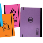 Тетрадка Black&White Flexy Colors Mix Flexy корица, шита и лепена, с ластик, офсет, A5 96 л. с редове