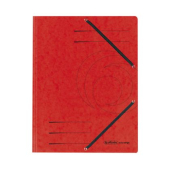 Папка с три капака и ластик Herlitz Colorspan Картон, А4 Червена