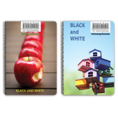 Бележник Black&White Mix Меки корици, спирала, А6 100 л. с редове