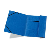 Папка с три капака и ластик Herlitz Colorspan Картон, А4 Синя