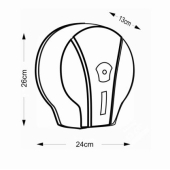 Диспенсър за тоалетна хартия на ролка Vialli 26x24x13 cm, Бял