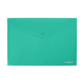 Папка джоб с копче Office Point De Luxe PP, А4 Зелена