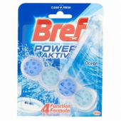 Ароматизатор за тоалетна Bref WC Power Activ Блокче, комплект 50 g, Ocean
