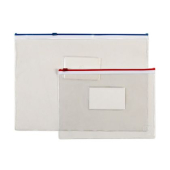 Папка джоб с цип Office Point Цветен цип, А5 Прозрачна