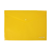 Папка джоб с копче Office Point De Luxe PP А4, Жълта