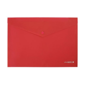 Папка джоб с копче Office Point De Luxe PP, А4 Червена