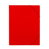 Папка с три капака и ластик Standard Червена