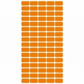 Етикети за цени 12x22 mm 80 етик./лист Оранжев неон