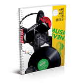 Тетрадка Multiprint Меки корици, спирала, 2 теми, А5 100 л. с широки редове