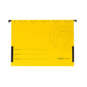 Папка за картотека Herlitz V-образна с ограничител, картон 5 бр. Жълта