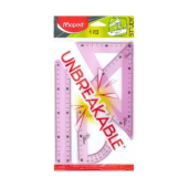 Комплект чертожни инструменти Maped Study Четири части, Пластмасови нечупливи, Цветен микс