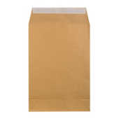 Плик с дъно E4 Кафяв, 300х400x40 mm, стикер по късата страна 25 бр.