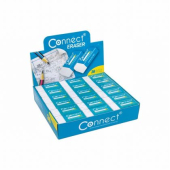 Гума Connect Правоъгълна, за молив, 39x17x12 mm, Бял