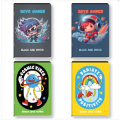 Тетрадка Black&White Boy Mix Меки корици, А5 24 л. с малки квадратчета