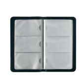 Визитник Herlitz За 96 визитки, 120x212x10 mm Черен