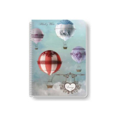 Тетрадка Black&White Vintage Ламинирани корици, спирала, офсет, 2 теми, А4 80 л. с редове