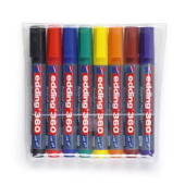 Комплект маркери за бяла дъска Edding 360 8 цвята, Объл връх 1.5-3 mm