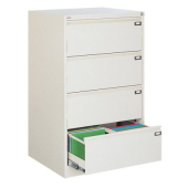 Шкаф за висящи папки Malow File Locker SZK302E Двоен с 4 чекмеджета, 77.5x63x128.5 cm, Сив