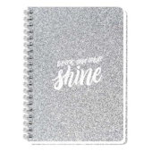 Тетрадка Black&White Shine Mix Ламинирани корици, спирала, офсет, A4 100 л. с редове