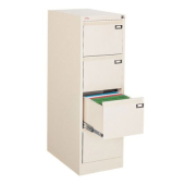 Шкаф за висящи папки Malow File Locker SZK301E Единичен с 4 чекмеджета, 41.5x63x128.5 cm, Сив