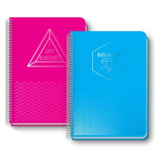 Тетрадка Black&White Evolution Mix PP корица, спирала, creamy офсет, 3 теми, А4 120 л. с редове