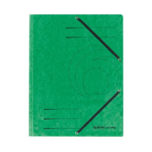 Папка с три капака и ластик Herlitz Colorspan Картон, А4 Зелена