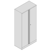 Метален шкаф Практик AM 2091 С три рафта, 91.5x45.8x199.6 cm Сив