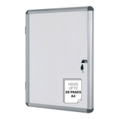 Информационно бяло табло Bi-Office Магнитно, със заключване 20xA4