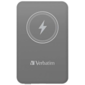 Външна батерия Verbatim MCP-5GY Power Pack 5000 mAh with UBS-C PD 20W / Magnetic Wireless Charging 15W Grey