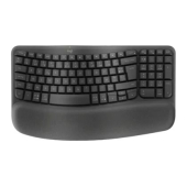 Клавиатура Logitech Wave Keys wireless ergonomic keyboard - GRAPHITE - US INT`L - 2.4GHZ/BT - N/A - INTNL-973 - UNIVERSAL