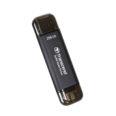 Твърд диск Transcend 256GB, External SSD, ESD310C, USB 10Gbps, Type C/A, Black