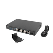 Комутатор Lanberg switch 16x 100mb poe+/2x 1GB/1x sfp unmanaged rack 10