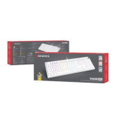 Клавиатура Genesis Mechanical Gaming Keyboard Thor 404 White RGB Backlight Gateron Peach Silent, US Layout