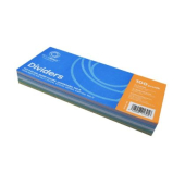 Разделител Bluering Картон, хоризонтален 10х24 cm, 100 бр. Цветен микс