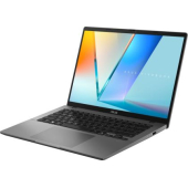 Лаптоп Asus Vivobook S M3407KA-SF030,AMD Ryzen 5 AI,14.0 OLED WUXGA(WU) 1920X1200 16:10 Bend+300nits Glare DCI-P3:95% Glare 60 Hz,16GB DDR5 (on BD),1TB SSD,Backlit Chiclet Keyboard with Num-key, No OS, Matt Grey, AI PC +Backpack