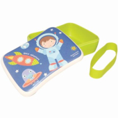 Еко кутия за храна от бамбук детска Астронавт