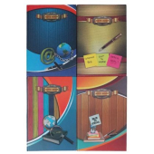 Тетрадка NOTE BOOK Шити и лепени твърди корици, офсет, А4 100 л. с широки редове