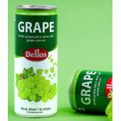 Безалкохолна напитка Dellos Бяло Грозде с парченца плод, 240 ml кен