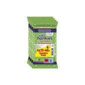 Мокри кърпи Wet Hankies Почистващи и ароматизиращи, 4x15 бр. в плик