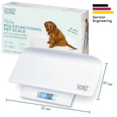 Везна Beurer PP 170 Polly Multifunctional pet scale;Detailed graduation (10 g to 5 kg, 50 g to 50 kg, 100 g to 180 kg);Easy-to-read LCD display