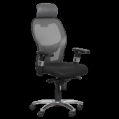 Ергономичен стол Carmen 7520 - черен - сив