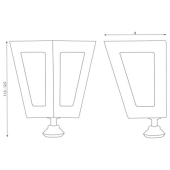 Крак за метален шкаф