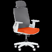 Президентски офис стол Carmen 7546 - оранжев - сив