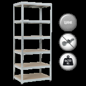 Метален стелаж STAR 213x90x60 см, до 250 кг на рафт - цинк